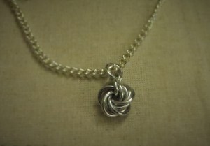 Necklace Silver Mobius Rose